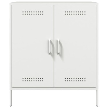 vidaXL Μπουφές Λευκός 68x39x79cm από Ατσάλι 1 τεμ.