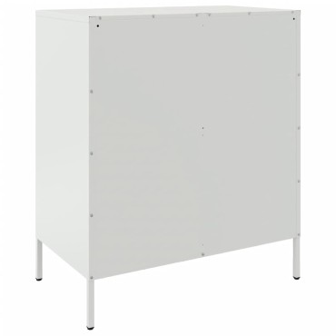 vidaXL Μπουφές Λευκός 68x39x79cm από Ατσάλι 1 τεμ.