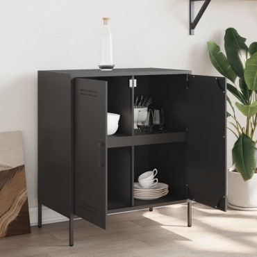 vidaXL Ντουλάπι Μαύρο 68x39x79cm από Ατσάλι 1 τεμ.