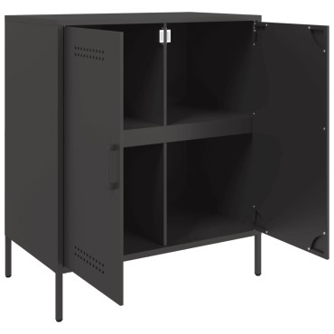 vidaXL Ντουλάπι Μαύρο 68x39x79cm από Ατσάλι 1 τεμ.