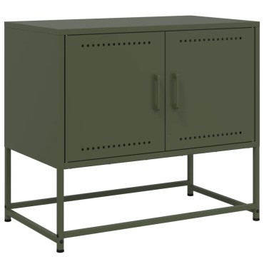 vidaXL Έπιπλο Τηλεόρασης Πράσινο Λαδί 68,5x39x60,5cm από Ατσάλι