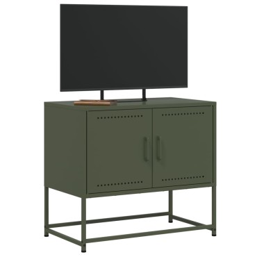 vidaXL Έπιπλο Τηλεόρασης Πράσινο Λαδί 68,5x39x60,5cm από Ατσάλι
