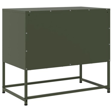 vidaXL Έπιπλο Τηλεόρασης Πράσινο Λαδί 68,5x39x60,5cm από Ατσάλι