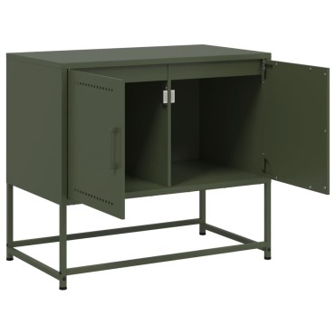 vidaXL Έπιπλο Τηλεόρασης Πράσινο Λαδί 68,5x39x60,5cm από Ατσάλι