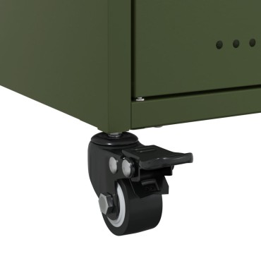 vidaXL Έπιπλο Τηλεόρασης Πράσινο Λαδί 68x39x43,5cm από Ατσάλι