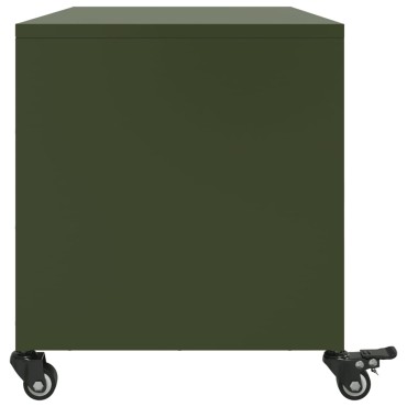 vidaXL Έπιπλο Τηλεόρασης Πράσινο Λαδί 68x39x43,5cm από Ατσάλι
