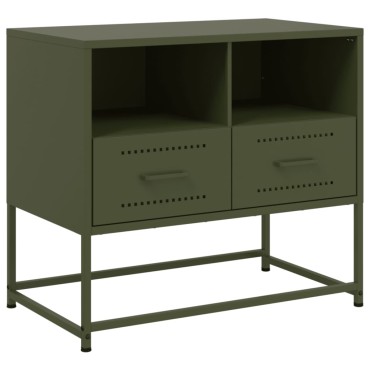vidaXL Έπιπλο Τηλεόρασης Πράσινο Λαδί 68,5x39x60,5cm από Ατσάλι