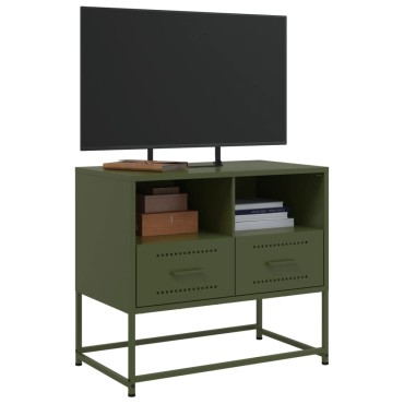 vidaXL Έπιπλο Τηλεόρασης Πράσινο Λαδί 68,5x39x60,5cm από Ατσάλι