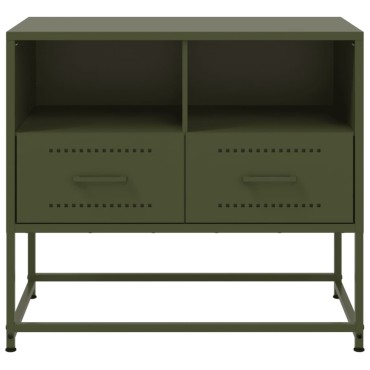 vidaXL Έπιπλο Τηλεόρασης Πράσινο Λαδί 68,5x39x60,5cm από Ατσάλι