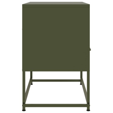 vidaXL Έπιπλο Τηλεόρασης Πράσινο Λαδί 68,5x39x60,5cm από Ατσάλι