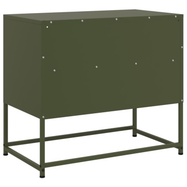 vidaXL Έπιπλο Τηλεόρασης Πράσινο Λαδί 68,5x39x60,5cm από Ατσάλι