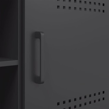 vidaXL Έπιπλο Τηλεόρασης Μαύρο 100,5x39x50,5cm Ατσάλινο