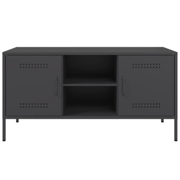 vidaXL Έπιπλο Τηλεόρασης Μαύρο 100,5x39x50,5cm Ατσάλινο