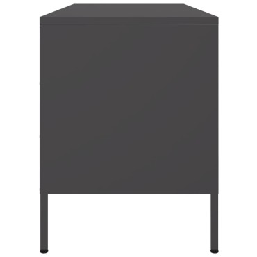 vidaXL Έπιπλο Τηλεόρασης Μαύρο 100,5x39x50,5cm Ατσάλινο