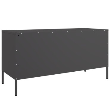 vidaXL Έπιπλο Τηλεόρασης Μαύρο 100,5x39x50,5cm Ατσάλινο