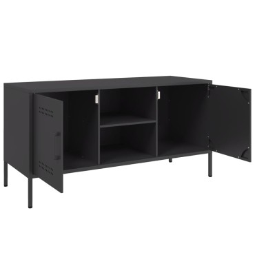 vidaXL Έπιπλο Τηλεόρασης Μαύρο 100,5x39x50,5cm Ατσάλινο