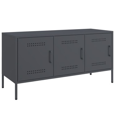 vidaXL Έπιπλο Τηλεόρασης Ανθρακί 100,5x39x50,5cm από Ατσάλι