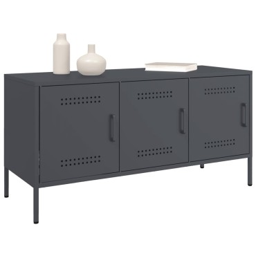vidaXL Έπιπλο Τηλεόρασης Ανθρακί 100,5x39x50,5cm από Ατσάλι