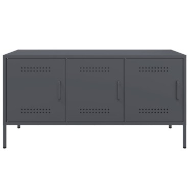 vidaXL Έπιπλο Τηλεόρασης Ανθρακί 100,5x39x50,5cm από Ατσάλι
