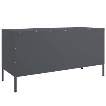 vidaXL Έπιπλο Τηλεόρασης Ανθρακί 100,5x39x50,5cm από Ατσάλι