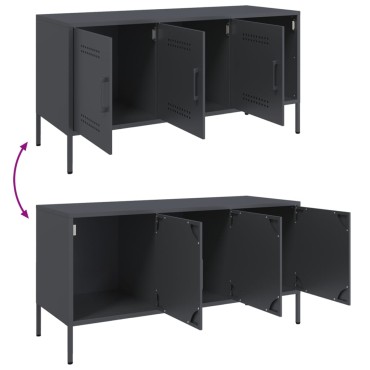 vidaXL Έπιπλο Τηλεόρασης Ανθρακί 100,5x39x50,5cm από Ατσάλι