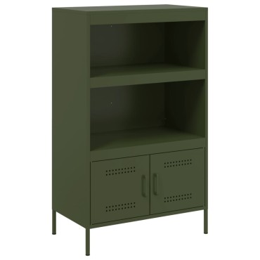 vidaXL Ραφιέρα Πράσινο Λαδί 68x39x113cm από Ατσάλι 1 τεμ.