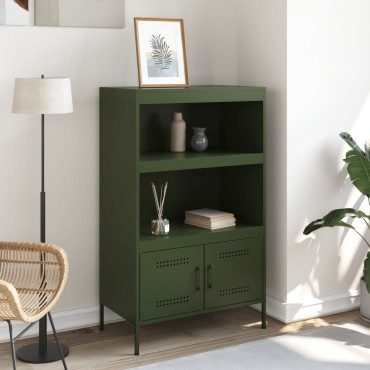 vidaXL Ραφιέρα Πράσινο Λαδί 68x39x113cm από Ατσάλι 1 τεμ.
