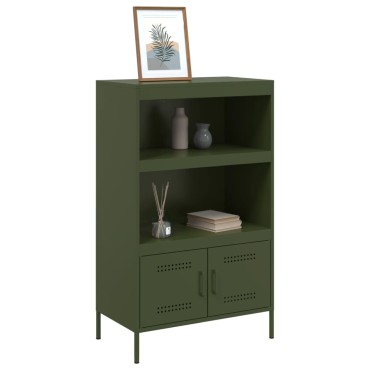 vidaXL Ραφιέρα Πράσινο Λαδί 68x39x113cm από Ατσάλι 1 τεμ.