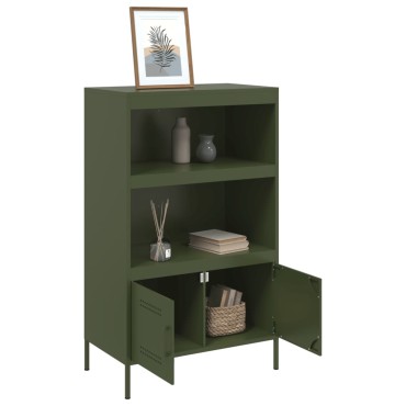 vidaXL Ραφιέρα Πράσινο Λαδί 68x39x113cm από Ατσάλι 1 τεμ.