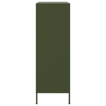 vidaXL Ραφιέρα Πράσινο Λαδί 68x39x113cm από Ατσάλι 1 τεμ.