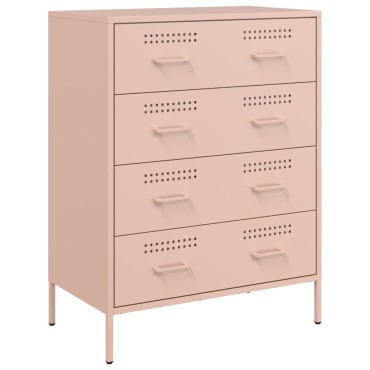 vidaXL Ντουλάπι Ροζ 68x39x89cm από Ατσάλι 1 τεμ.