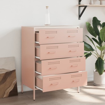 vidaXL Ντουλάπι Ροζ 68x39x89cm από Ατσάλι 1 τεμ.