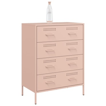 vidaXL Ντουλάπι Ροζ 68x39x89cm από Ατσάλι 1 τεμ.