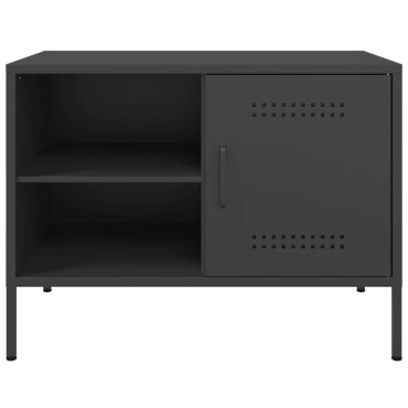 vidaXL Έπιπλα Τηλεόρασης 2 τεμ. Μαύρο 68x39x50,5cm από Χάλυβα
