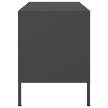 vidaXL Έπιπλα Τηλεόρασης 2 τεμ. Μαύρο 68x39x50,5cm από Χάλυβα