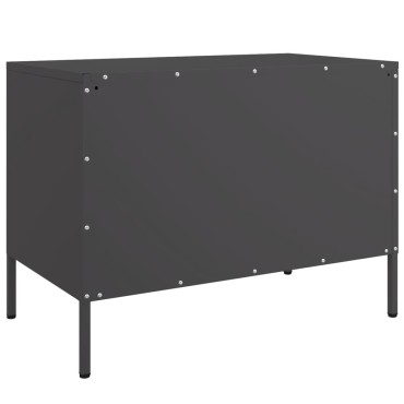vidaXL Έπιπλα Τηλεόρασης 2 τεμ. Μαύρο 68x39x50,5cm από Χάλυβα