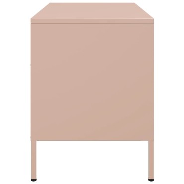 vidaXL Έπιπλα Τηλεόρασης 2 τεμ. Ροζ 68x39x50,5cm από Χάλυβα