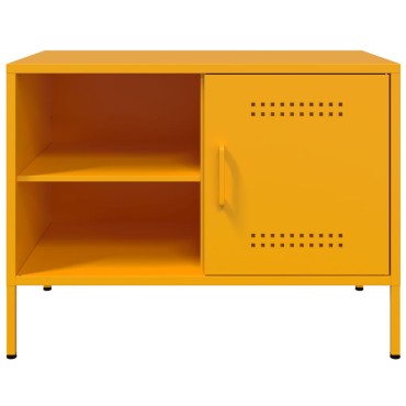 vidaXL Έπιπλο Τηλεόρασης Μουσταρδί Κίτρινο 68x39x50,5cm από Ατσάλι