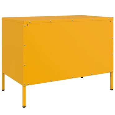 vidaXL Έπιπλο Τηλεόρασης Μουσταρδί Κίτρινο 68x39x50,5cm από Ατσάλι