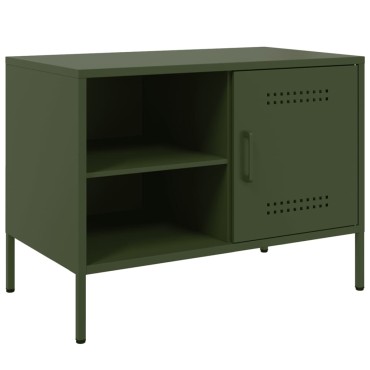 vidaXL Έπιπλο Τηλεόρασης Πράσινο Λαδί 68x39x50,5cm από Ατσάλι
