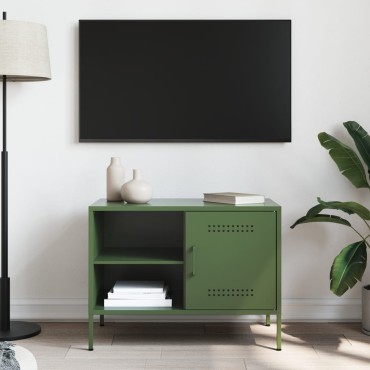 vidaXL Έπιπλο Τηλεόρασης Πράσινο Λαδί 68x39x50,5cm από Ατσάλι