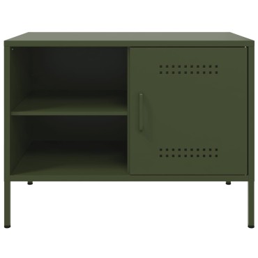 vidaXL Έπιπλο Τηλεόρασης Πράσινο Λαδί 68x39x50,5cm από Ατσάλι