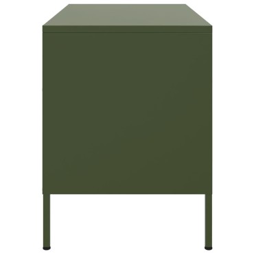 vidaXL Έπιπλο Τηλεόρασης Πράσινο Λαδί 68x39x50,5cm από Ατσάλι