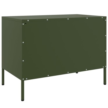 vidaXL Έπιπλο Τηλεόρασης Πράσινο Λαδί 68x39x50,5cm από Ατσάλι