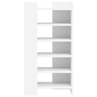 vidaXL Παπουτσοθήκη Λευκή 52x37,5x100cm από Επεξεργασμένο Ξύλο