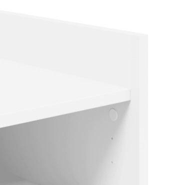 vidaXL Παπουτσοθήκη Λευκή 52x37,5x100cm από Επεξεργασμένο Ξύλο