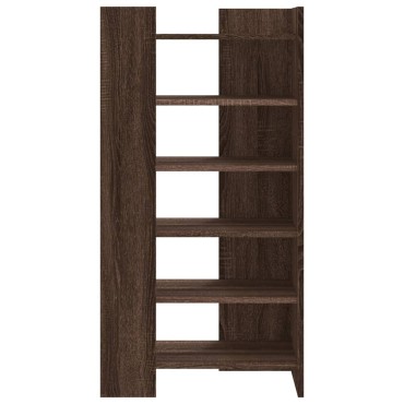 vidaXL Παπουτσοθήκη Καπνιστή Δρυς 52x37,5x100cm Επεξεργασμένο Ξύλο
