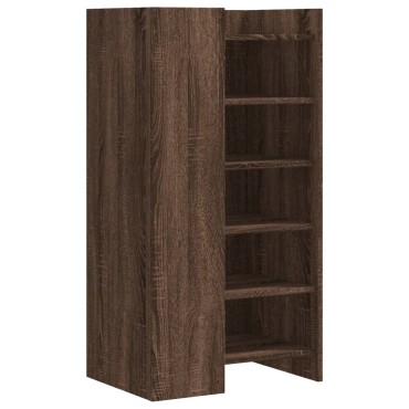 vidaXL Παπουτσοθήκη Καπνιστή Δρυς 52x37,5x100cm Επεξεργασμένο Ξύλο