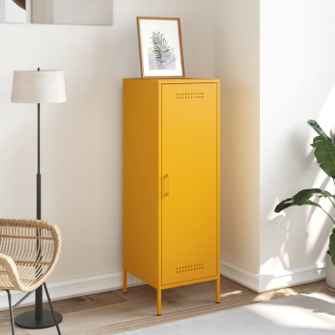 vidaXL Ντουλάπι Μουσταρδί 36x39x113cm από Ατσάλι 1 τεμ.