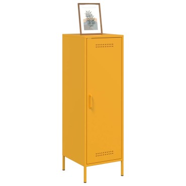 vidaXL Ντουλάπι Μουσταρδί 36x39x113cm από Ατσάλι 1 τεμ.